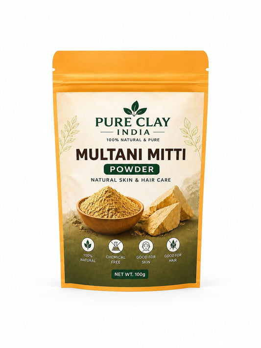 Multani Mitti Combo Pack (Original, Neem & Rose) Face Pack Powder for Skin & Hair Care | 100% Natural | Chemical Free | 100g Each (Pack of 3)